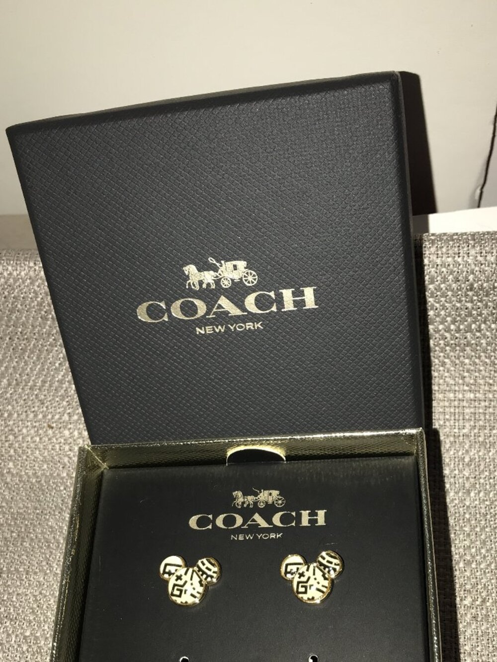 Coach Disney x Keith Haring Mickey Mouse Earrings NIB